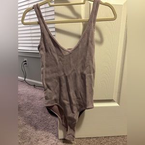 Light purple ribbed bodysuit